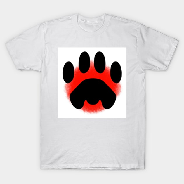 Lion Paw Print T-Shirt by RockyHay